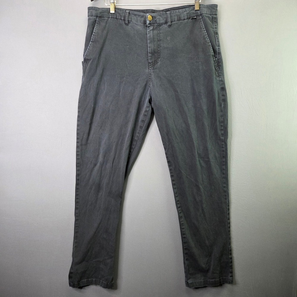 Hurley Chino Pants Mens 36 Gray Dri-FIT Straight Leg Casual Work MPT0000990